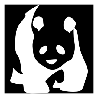 Realistic Giant Panda Decal (White)